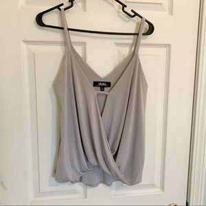 Gray low cut tank